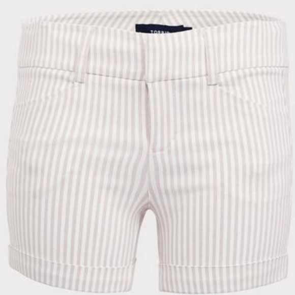 Cream Stripe Studio Shorts (set available( - Picture 1 of 4